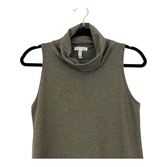 LEITH Womens Size Small Sage Green Turtleneck Cowl Neck Dress - Picture 2 of 4